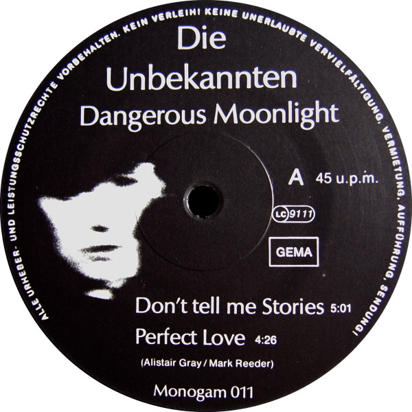 Cover zu Die Unbekannten - Dangerous Moonlight | 1982 | Vinyl, 12