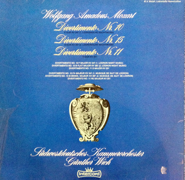 Bild Wolfgang Amadeus Mozart, Günther Wich, Südwestdeutsches Kammerorchester – Die Lodronischen Nachtmusiken Und Divertimento Nr. 11 | Vinyl, LP, Stereo | Classical | Germany Schallplatten Ankauf