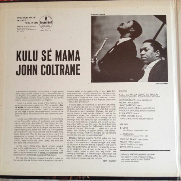 Cover zu John Coltrane - Kulu Sé Mama | 1967 | Vinyl, LP, Album, Stereo | Jazz, Folk, World, & Country | France