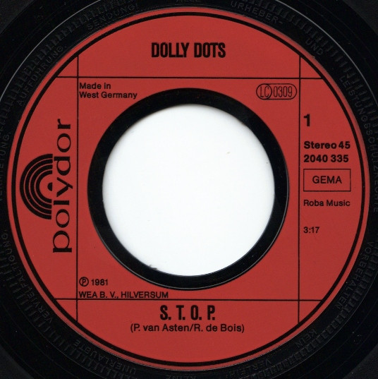 Cover zu Dolly Dots - S.T.O.P. | 1981 | Vinyl, Stereo, 45 RPM, 7