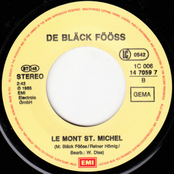 Cover zu Bläck Fööss - Frankreich, Frankreich | 1985 | Vinyl, 45 RPM, 7