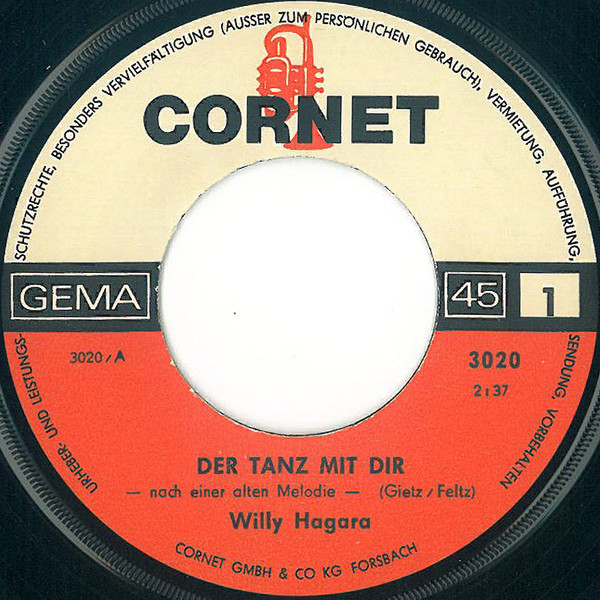Cover zu Willy Hagara - Der Tanz Mit Dir | 1967 | Vinyl, 45 RPM, 7