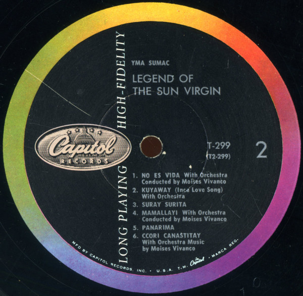 Cover zu Yma Sumac - Legend Of The Sun Virgin | 1958 | Vinyl, LP, Album, Mono, Reissue | Jazz, Latin, Pop, Folk, World, & Country | US