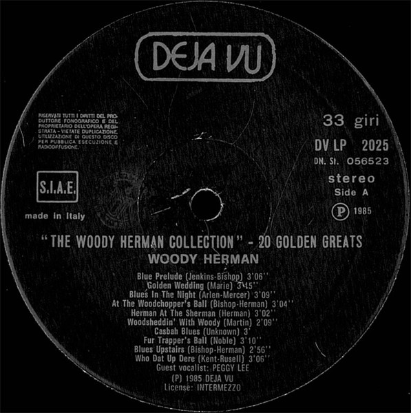 Cover zu Woody Herman - The Woody Herman Collection 20 Golden Greats | Vinyl, LP, Compilation | Jazz | Italy