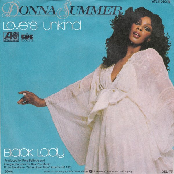 Bild Donna Summer – Love’s Unkind | 1977 | Vinyl, Stereo, 45 RPM, 7″, Single | Electronic, Funk / Soul | Germany Schallplatten Ankauf