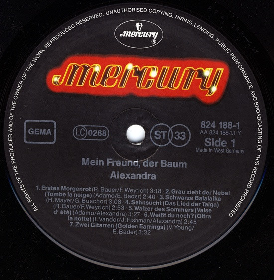 Cover zu Alexandra (7) - Mein Freund, Der Baum | Vinyl, LP, Compilation | Pop | Germany