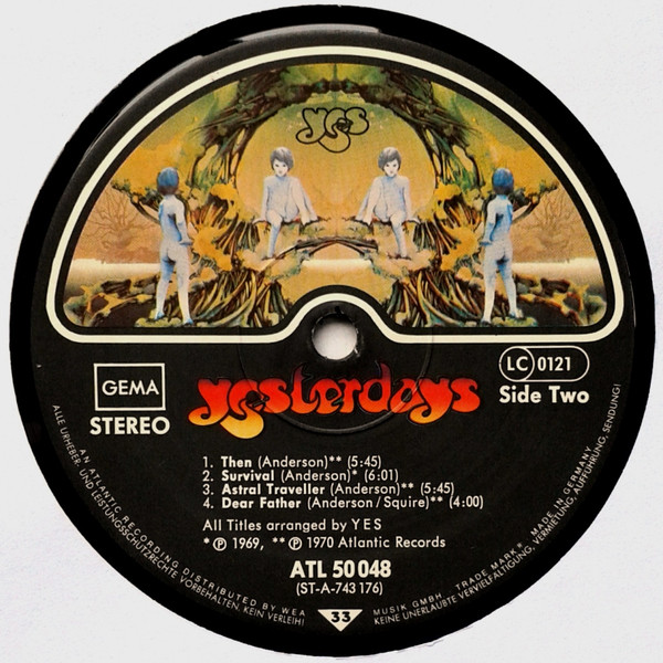 Cover zu Yes - Yesterdays | Vinyl, LP, Stereo, Compilation | Rock | Germany