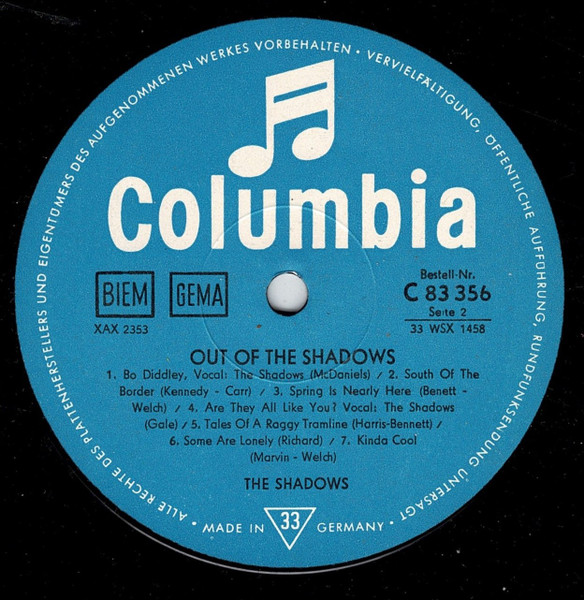 Cover zu The Shadows - Out Of The Shadows | Vinyl, LP, Album | Rock | Germany