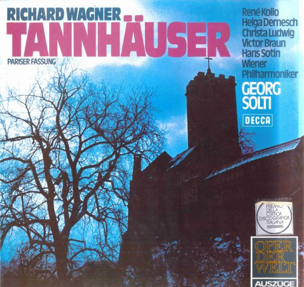 Bild Richard Wagner, René Kollo, Helga Dernesch, Christa Ludwig, Victor Braun, Hans Sotin, Wiener Philharmoniker – Tannhäuser (Pariser Fassung) | Vinyl, LP, Stereo, Reissue | Classical | Germany Schallplatten Ankauf