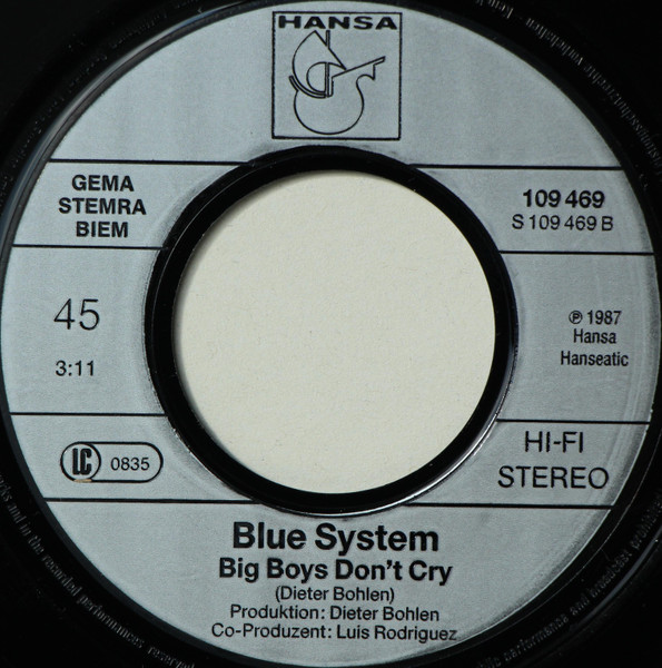 Cover zu Blue System - Sorry Little Sarah | 1987 | Vinyl, 45 RPM, 7