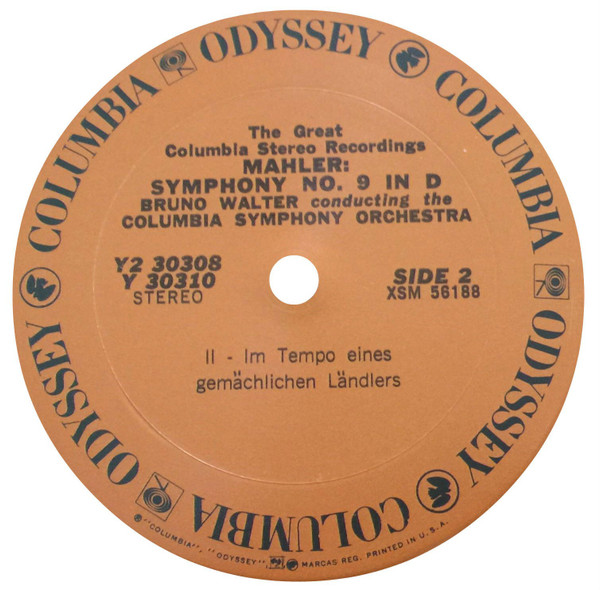 Cover zu Gustav Mahler, Columbia Symphony Orchestra, Bruno Walter - Symphony No. 9 | 1971 | Vinyl, LP, Album, Stereo, Reissue | Classical | US