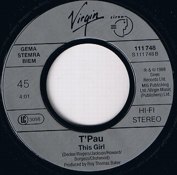Cover zu T'Pau - Secret Garden | 1988 | Vinyl, Stereo, 45 RPM, 7