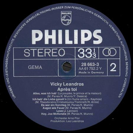 Cover zu Vicky Leandros - Vicky Leandros | Vinyl, LP, Album, Club Edition | Pop | Germany