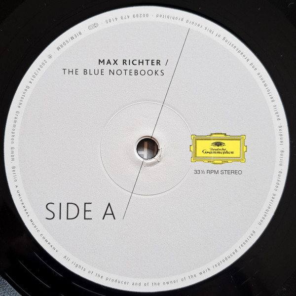 Cover zu Max Richter - The Blue Notebooks | Vinyl, LP, Album, Reissue | Electronic, Non-Music, Classical | Germany