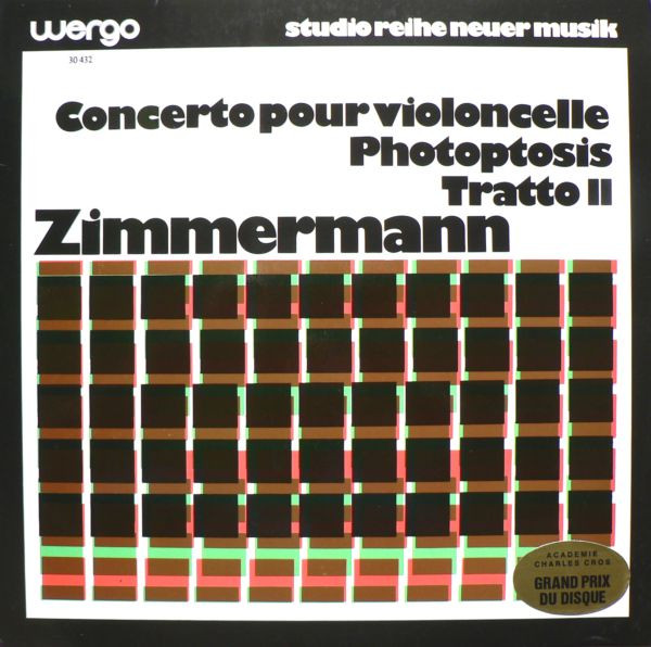 Bild Bernd Alois Zimmermann – Concerto Pour Violoncelle / Photoptosis / Tratto II | Vinyl, LP | Classical | Germany Schallplatten Ankauf