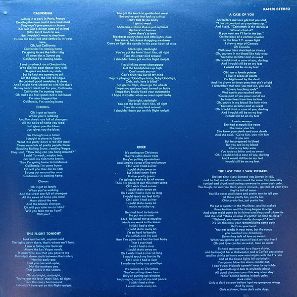 Cover zu Joni Mitchell - Blue | 1975 | Vinyl, LP, Album, Reissue | Pop | UK