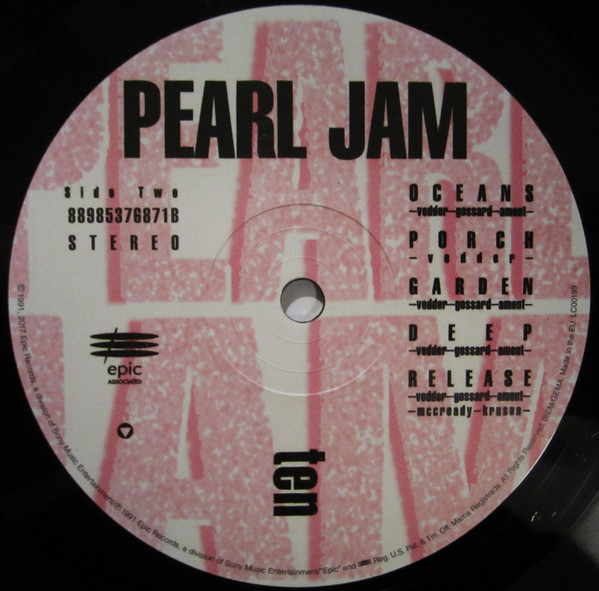 Cover zu Pearl Jam - Ten | Vinyl, LP, Album, Stereo, Reissue | Rock | Europe
