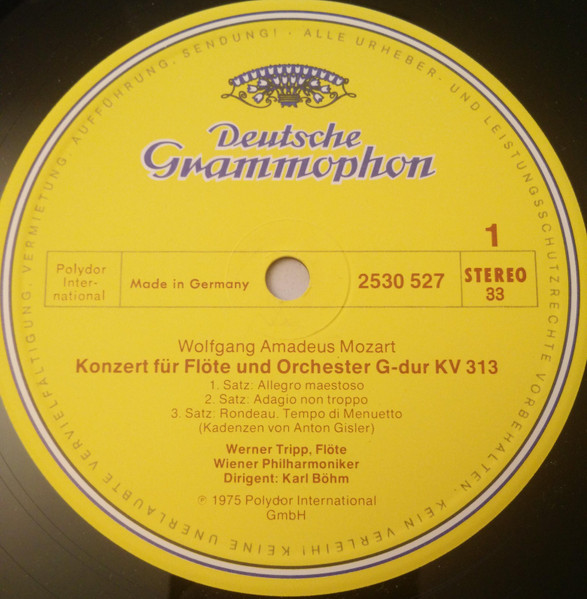 Cover zu Wolfgang Amadeus Mozart - Karl Böhm / Wiener Philharmoniker / Gerhard Turetschek / Werner Tripp - Flötenkonzert (Flute Concerto) Nr. 1 / Oboenkonzert (Oboe Concert) | Classical
