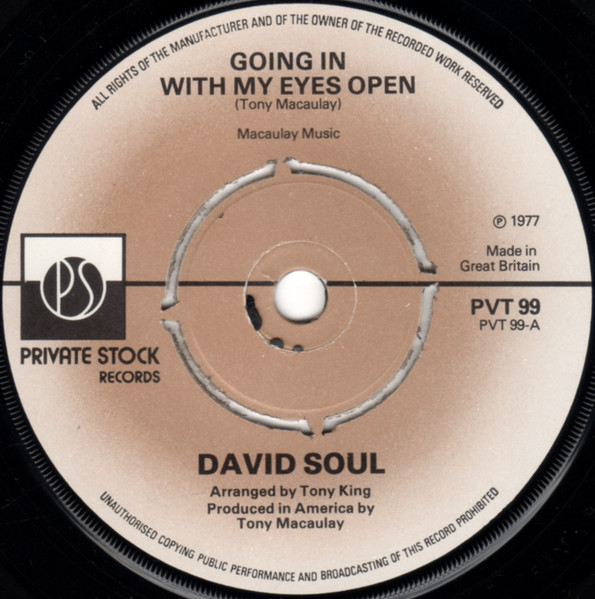 Bild David Soul – Going In With My Eyes Open | 1977 | Vinyl, 45 RPM, 7″, Single | Pop | UK Schallplatten Ankauf