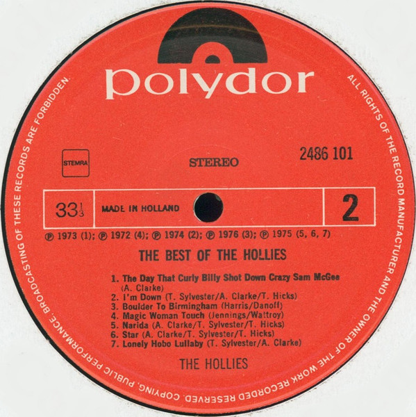 Cover zu The Hollies - The Best Of The Hollies | 1977 | Vinyl, LP, Compilation | Rock | Netherlands
