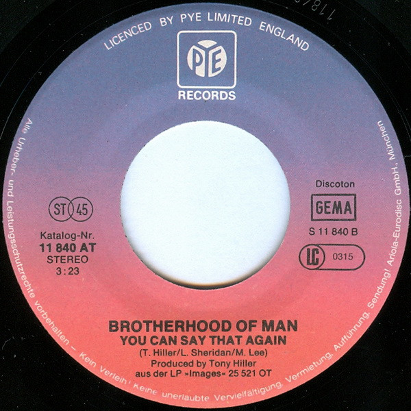 Cover zu Brotherhood Of Man - Figaro | 1977 | Vinyl, 45 RPM, 7