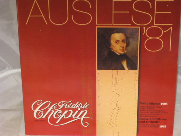 Bild Frédéric Chopin – Welte Mignon 1905 / Konzert Für Klavier Und Orchester | Vinyl, LP, Compilation | Classical | Germany Schallplatten Ankauf