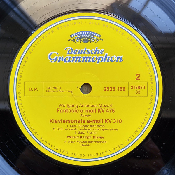 Cover zu Wolfgang Amadeus Mozart, Wilhelm Kempff - Sonate A-dur KV 331