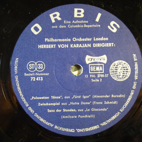 Cover zu Pyotr Ilyich Tchaikovsky, Jean Sibelius, Alexander Borodin, Franz Schmidt, Amilcare Ponchielli, Herbert von Karajan, Philharmonia Orchestra - Karajan | 1965 | Classical