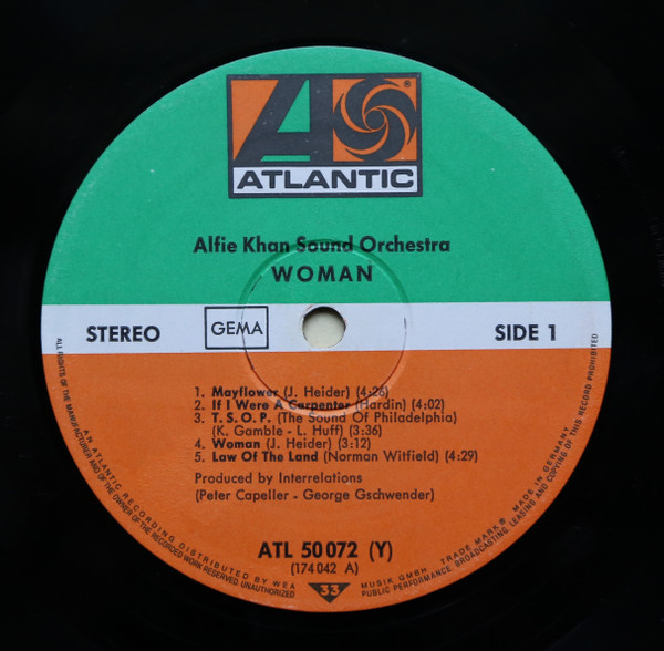 Cover zu Alfie Khan Sound Orchestra - Woman | 1974 | Vinyl, LP, Album | Funk / Soul | Germany
