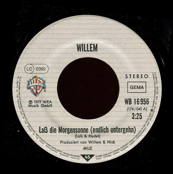 Cover zu Willem (2) - Laß Die Morgensonne | 1977 | Vinyl, Stereo, 45 RPM, 7