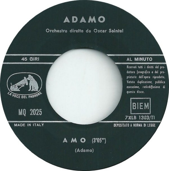 Cover zu Adamo - Amo | 1966 | Vinyl, 45 RPM, 7