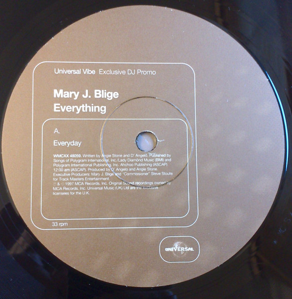 Bild Mary J. Blige – Everything | 1997 | Vinyl, 12″, Promo | Funk / Soul | UK Schallplatten Ankauf