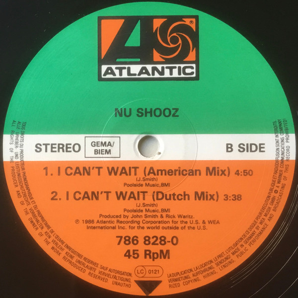 Cover zu Nu Shooz - I Can't Wait (Vocal/Long