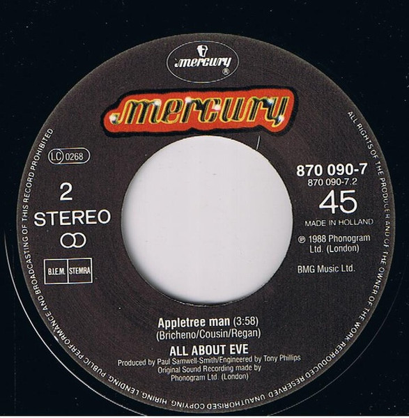 Cover zu All About Eve - Wild Hearted Woman | 1988 | Vinyl, 45 RPM, 7