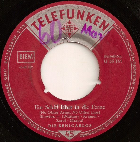 Bild Die Benicarlos – Ein Schiff Fährt In Die Ferne | Vinyl, 45 RPM, 7″, Single | Pop | Germany Schallplatten Ankauf