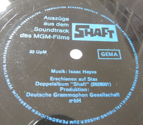 Bild Isaac Hayes – Auszüge Aus Dem Soundtrack Des MGM-Films Shaft | Flexi-disc, 33 ⅓ RPM, 7″, Single, Single Sided | Funk / Soul | Germany Schallplatten Ankauf
