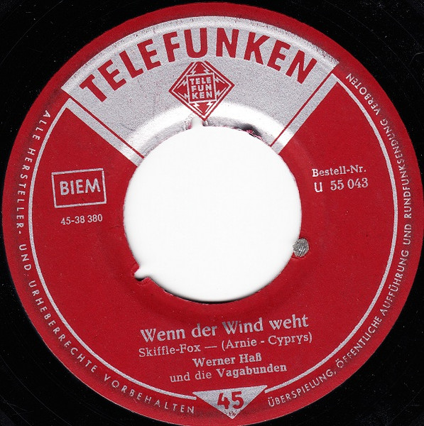 Cover zu Werner Hass - Ihr Herz War Nicht Aus Gold / Wenn Der Wind Weht | 1957 | Vinyl, 45 RPM, 7