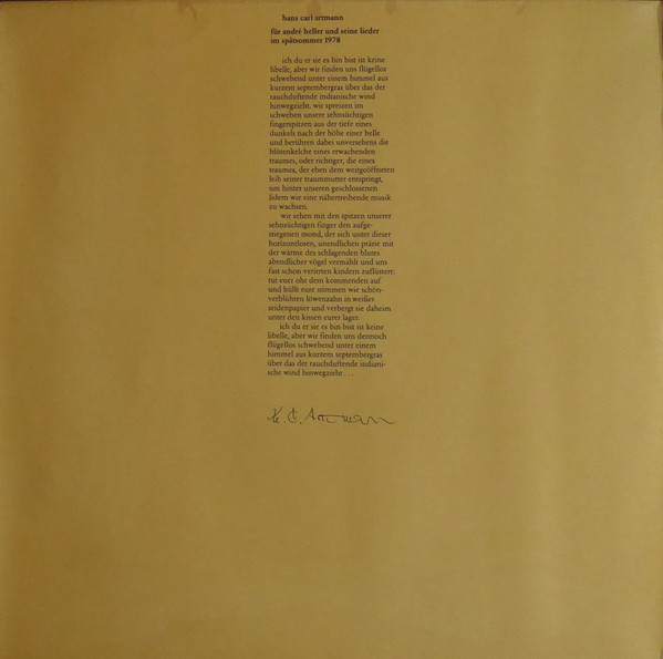 Cover zu André Heller - Basta | 1978 | Vinyl, LP, Album, Stereo | Jazz, Rock, Pop, Folk, World, & Country | Germany