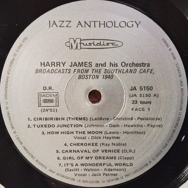 Cover zu Harry James And His Orchestra - 1940/1941 | 1975 | Vinyl, LP, Compilation | Jazz | France