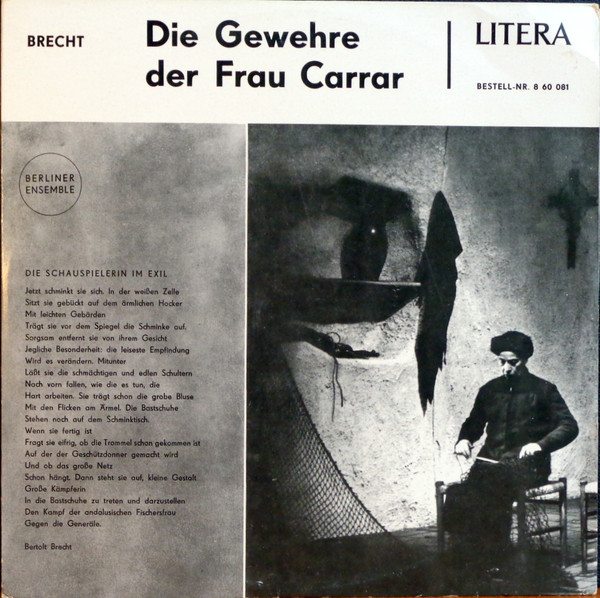 Bild Bertolt Brecht, Berliner Ensemble – Die Gewehre Der Frau Carrar | 1966 | Vinyl, LP | Non-Music, Stage & Screen | German Democratic Republic (GDR) Schallplatten Ankauf