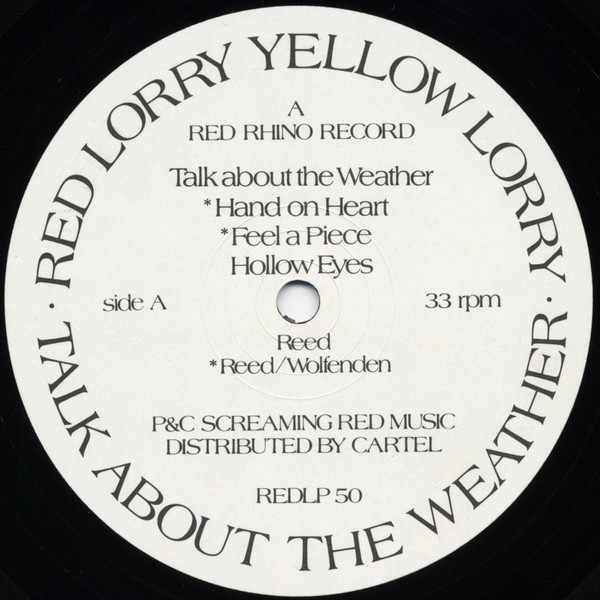 Cover zu Red Lorry Yellow Lorry - Talk About The Weather | 1985 | Vinyl, LP, Album | Rock | UK