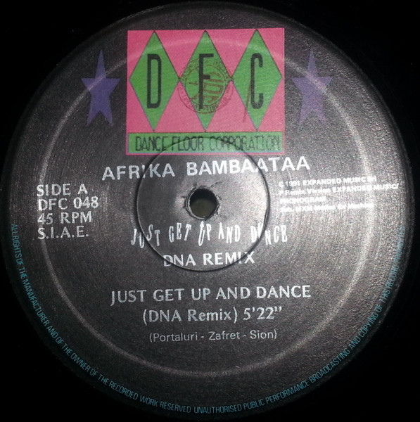Cover zu Afrika Bambaataa - Just Get Up And Dance (DNA Remixes) | 1991 | Vinyl, 12