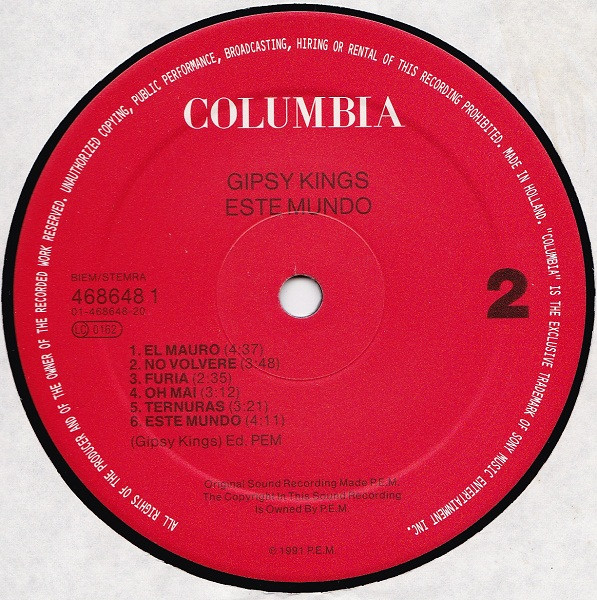 Cover zu Gipsy Kings - Este Mundo | 1991 | Vinyl, LP, Album | Folk, World, & Country | Europe