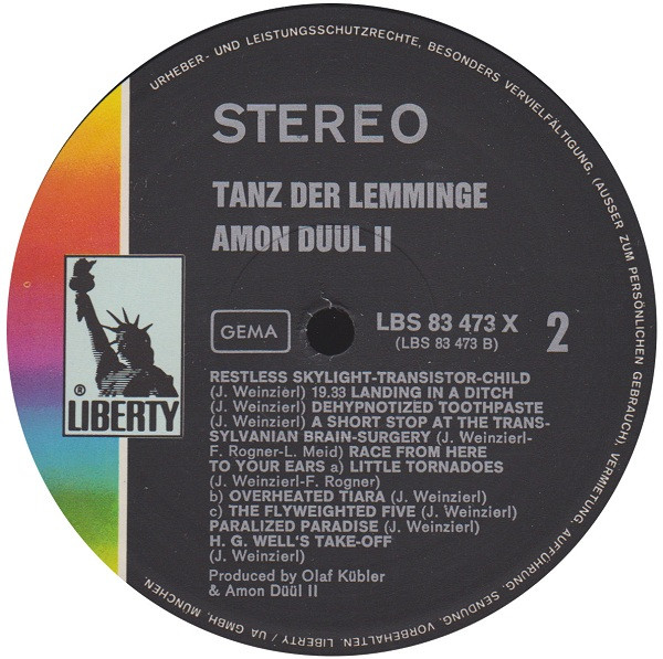 Cover zu Amon Düül II - Tanz Der Lemminge | 1971 | Vinyl, LP, Album, Stereo | Electronic, Rock | Germany