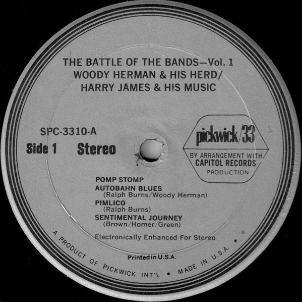 Cover zu Woody Herman & The Herd Vs. Harry James & His Music Makers - The Battle Of The Bands - Vol. 1 | Vinyl, LP, Compilation | Jazz | US