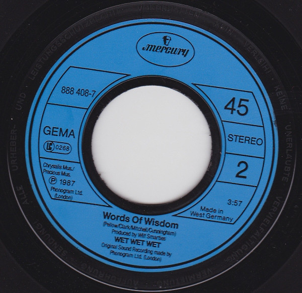 Cover zu Wet Wet Wet - Wishing I Was Lucky | 1987 | Vinyl, 45 RPM, 7