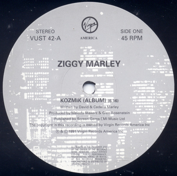 Cover zu Ziggy Marley And The Melody Makers - Kozmik | 1991 | Vinyl, 12