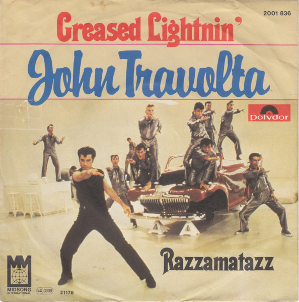 Bild John Travolta – Greased Lightnin’ | 1978 | Vinyl, Stereo, 45 RPM, 7″, Single | Rock, Funk / Soul, Stage & Screen | Germany Schallplatten Ankauf