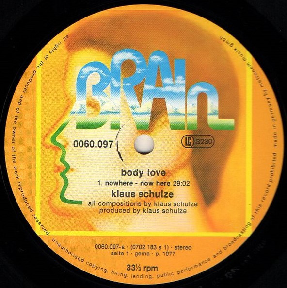 Cover zu Klaus Schulze - Body Love Vol.2 | 1977 | Vinyl, LP, Album, Stereo | Electronic, Stage & Screen | Germany