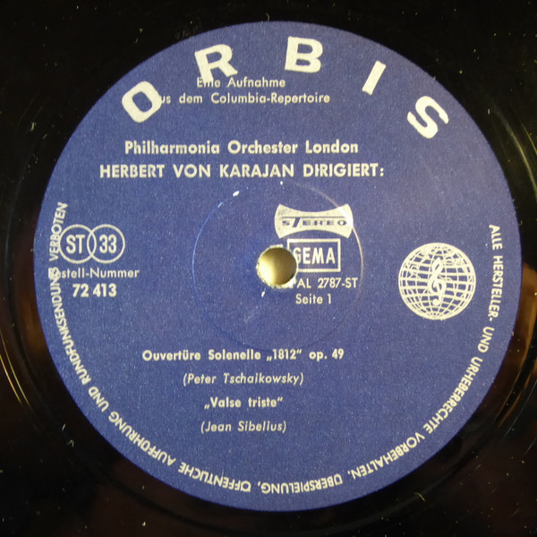 Cover zu Pyotr Ilyich Tchaikovsky, Jean Sibelius, Alexander Borodin, Franz Schmidt, Amilcare Ponchielli, Herbert von Karajan, Philharmonia Orchestra - Karajan | 1965 | Classical